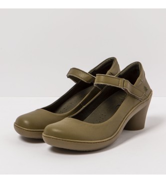 Art Usnjeni čevlji 1440 Alfama zeleni -Višina pete 6,5 cm