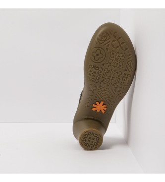 Art Usnjeni čevlji 1440 Alfama zeleni -Višina pete 6,5 cm