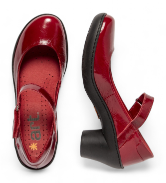 Art Pantoufles en cuir 1440 rouge