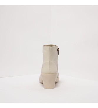 Art Ice white leather ankle boots -Heel height: 6,5cm