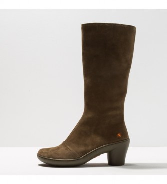 Art Leather boots 1449 Alfama khaki -Height heel 6,5 cm- -Height 6,5 cm- -Leather boots 1449 Alfama khaki -Heel height 6,5 cm-