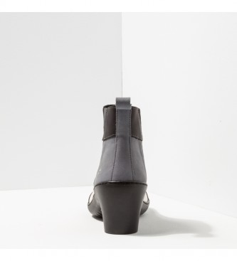 Art Botas de couro para tornozelo 1453 Alfama preto, cinza -Altura do calcanhar 6,5 cm