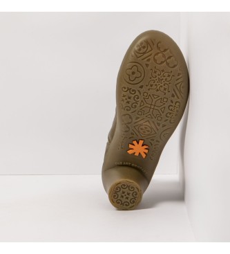 Art Usnjeni čevlji 1453 Alfama zeleni -Višina pete 6,5 cm