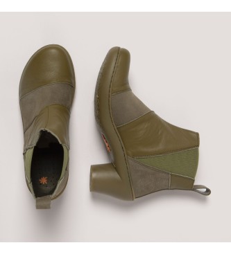 Art Usnjeni čevlji 1453 Alfama zeleni -Višina pete 6,5 cm