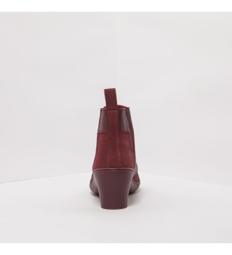 Art Botines de Piel 1453 Alfama granate -Altura tacn 6,5cm-