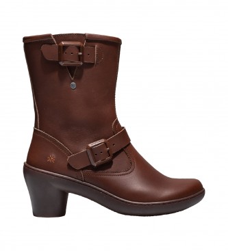 Art Leren enkellaarsjes 1455 bruin - Hakhoogte 6.5cm - Mode-, schoenen- en  accessoireswinkel Esdemarca - merkschoenen en merksneakers