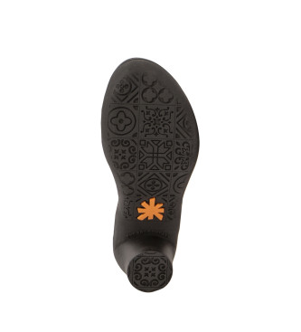 Art Leren sandalen 1475 zwart -Hoogte hak 7cm