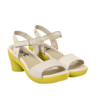 Art Leren sandalen 1475 Alfama beige -Hoogte hak 7cm