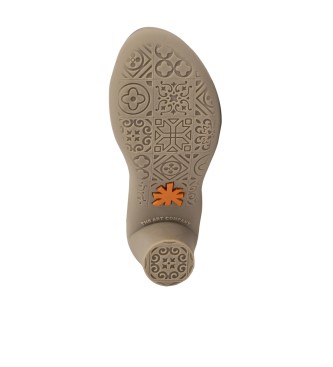 Art Skórzane sandały 1475 Alfama taupe - Wysokość obcasa 7cm