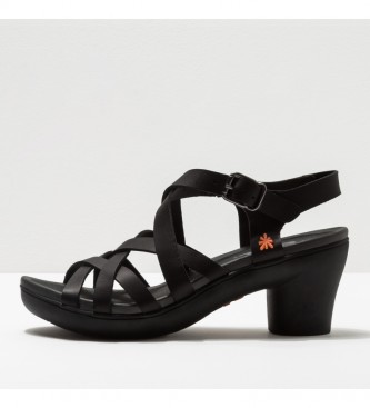 Art Leather sandals 1477 Alfama black -Heel height: 7 cm- -Heel height: 7 cm- -Leather sandals 1477 Alfama black -Heel height: 7 cm- -Heel height: 7 cm-