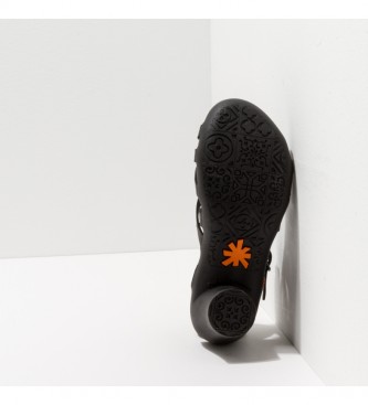 Art Sandalias de piel 1477 Alfama negro -Altura del tacn: 7 cm-