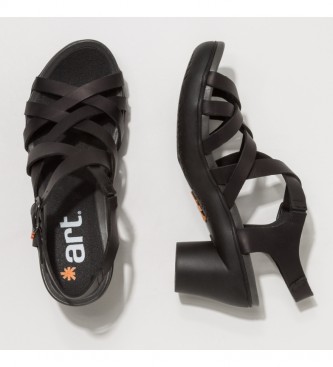 Art Usnjeni sandali 1477 Alfama black -Višina pete: 7 cm- -Usnjeni sandali 1477 Alfama black -Višina pete: 7 cm- -Višina pete: 7 cm- 