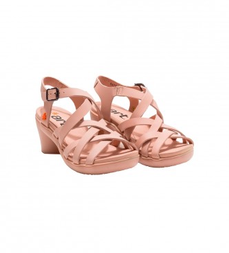Art Leather Sandals 1477 Alfama pink -Heel height 7cm