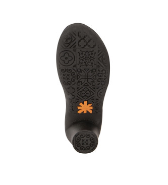 Art Usnjeni sandali 1477 Alfama black -Višina pete 7 cm