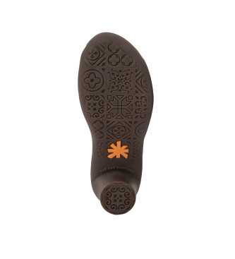 Art Leren sandalen 1477 Alfama bruin -Helhoogte 7cm