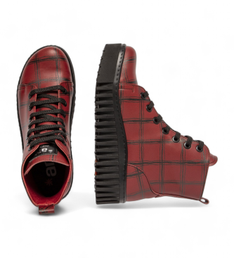 Art Botines de piel 1513F rojo