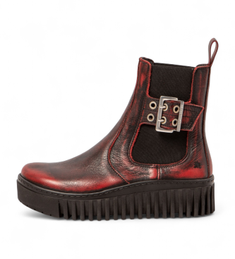 Art Bottines en cuir bordeaux Asport Scarlet