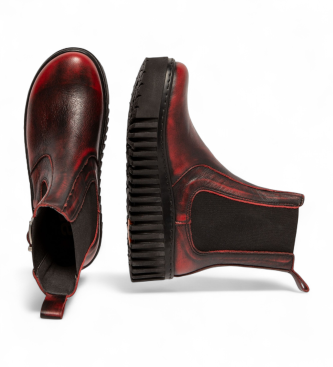 Art Bottines en cuir bordeaux Asport Scarlet