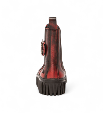 Art Bottines en cuir bordeaux Asport Scarlet