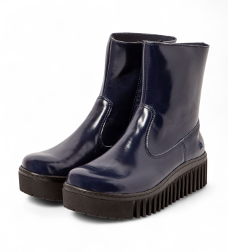 Art Leather Ankle Boots 1531 Brighton navy