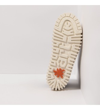 Art Zapatos de piel con plataforma 1532 Nobuck-W Black-Cream/Brighton