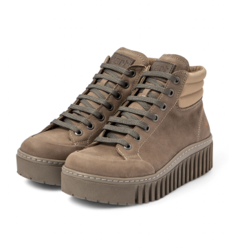 Art Lederstiefeletten 1532 Taupe