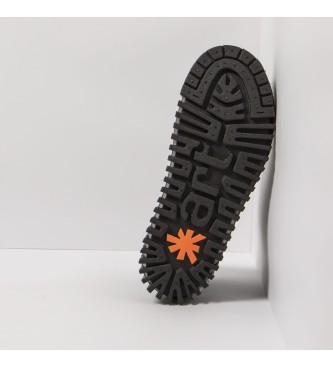 Art Sapatos de couro com plataforma 1532S Silk Suede Alpine-Black/Brighton