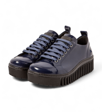 Art Sneakers in pelle blu navy Brighton 1535