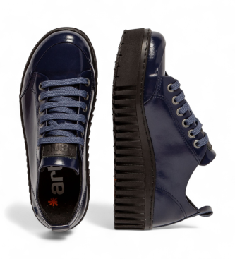 Art Sneakers in pelle blu navy Brighton 1535