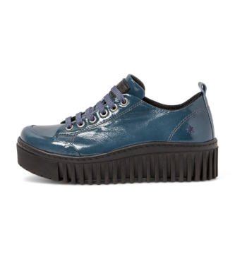 Art Blaue Leder-Turnschuhe