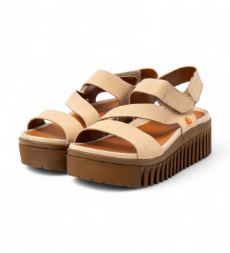 Art Skórzane sandały 1573 Brighton beżowe