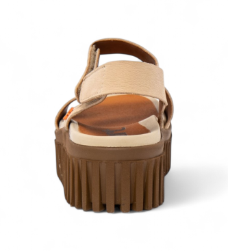 Art Skórzane sandały 1573 Brighton beżowe