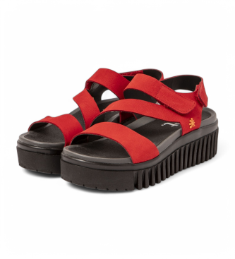 Art Sandalias de piel 1573 Brighton rojo