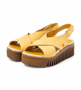 Art Skórzane sandały 1574 Brighton żółte