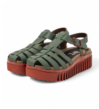 Art Sandalias de piel 1575 Brighton verde