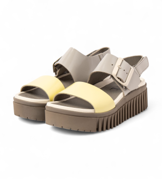 Art Skórzane sandały 1578 Brighton szare