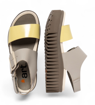 Art Skórzane sandały 1578 Brighton szare