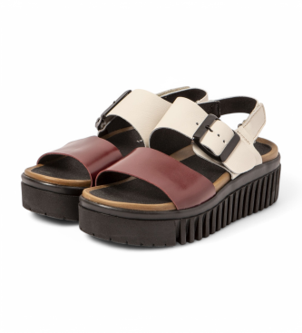 Art Leather sandals 1578 Brighton burgundy, beige