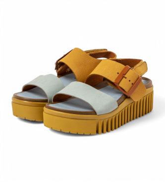 Art Sandalias de piel 1578 Brighton amarillo, azul