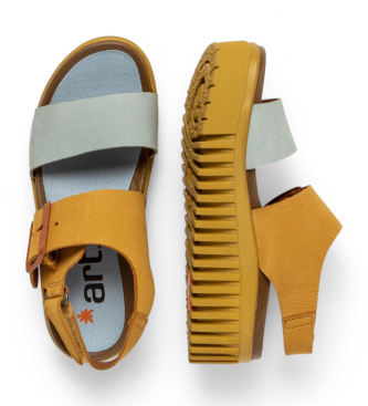 Art Sandalias de piel 1578 Brighton amarillo, azul