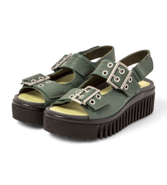 Art Sandalias de piel 1579 Brighton verde