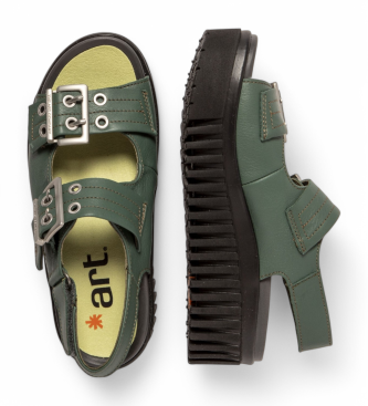 Art Sandalias de piel 1579 Brighton verde