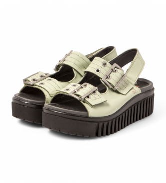 Art Lime groen leren sandalen 1579 Brighton