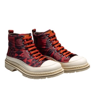 Art Sneakers 1585F Nylon Tiles red