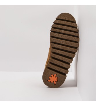 Art Sneakers 1593S in pelle scamosciata di seta color caramello