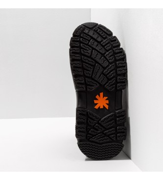 Art Botas de couro para o tornozelo 1646 Art Core 2 preto - altura da plataforma: 6,5cm