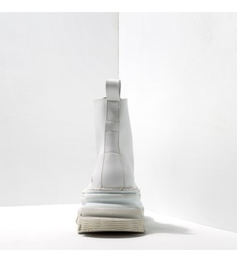 Art Botas de couro para o tornozelo 1646 Art Core 2 branco - altura da plataforma: 6,5cm