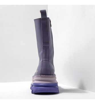 Art Botas de piel 1647 Leader lila -altura plataforma: 6.5cm-