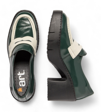 Art Mocassins em pele 1654 verde