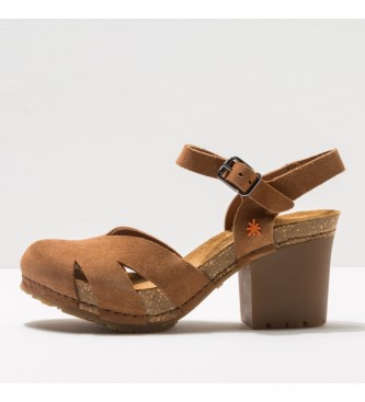 Art Leather sandals 1691 Soho brown -Height of the heel: 7 cm- -Leather sandals 1691 Soho brown -Height of the heel: 7 cm- -Leather sandals 1691 Soho brown
